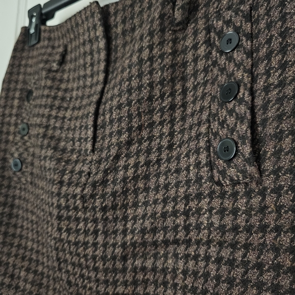 Halogen (Nordstrom) Women's Tweed Houndstooth A-Line Mini Skirt with Pockets - Picture 3 of 5